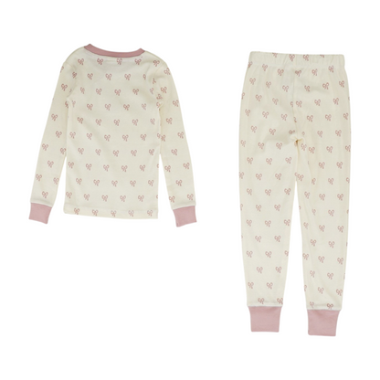Cream Graphic Pajama Set