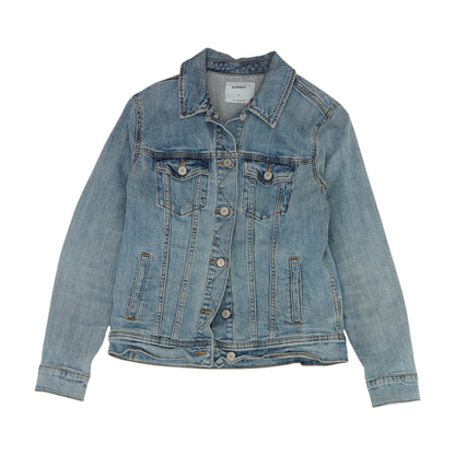 Blue Solid Denim Jacket