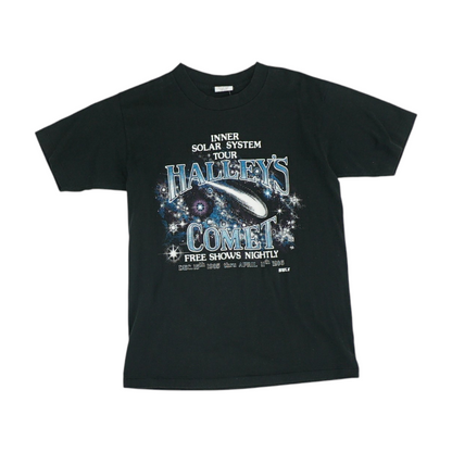 Vintage Halley's Comet Black Solid T-Shirt