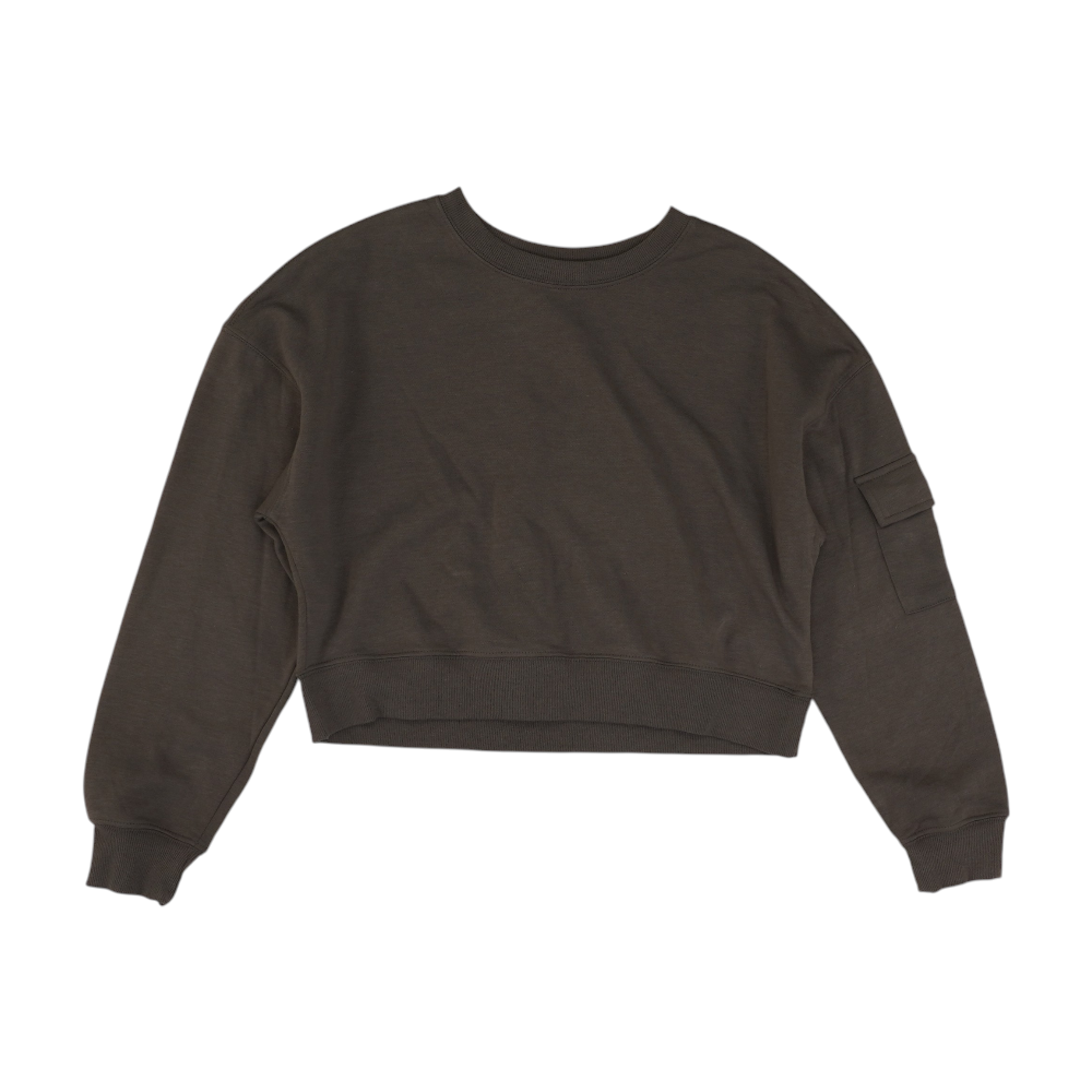 Gray Solid Sweatshirt Pullover
