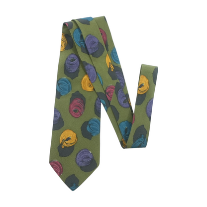 Green Print Neck Tie