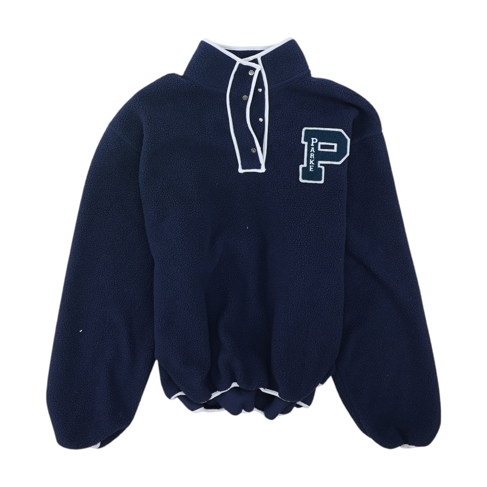 Parke Navy Solid 1/4 Zip Pullover – Image 1