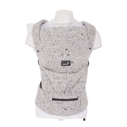 Gray Animal Pattern Baby Carrier