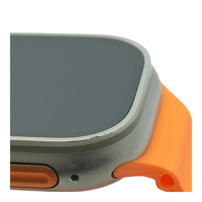 49mm Ultra Titanium Smartwatch Orange Band M/L
