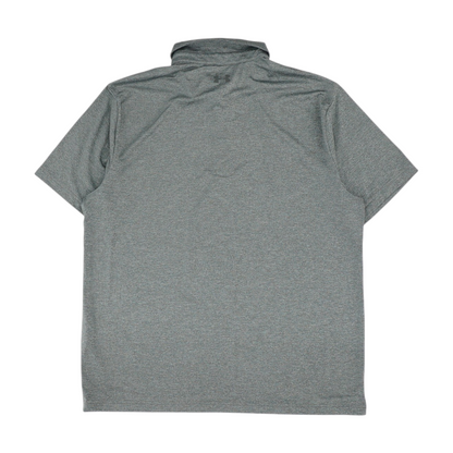 Gray Solid Short Sleeve Polo