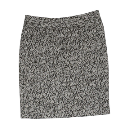 Beige Animal Print Mini Skirt