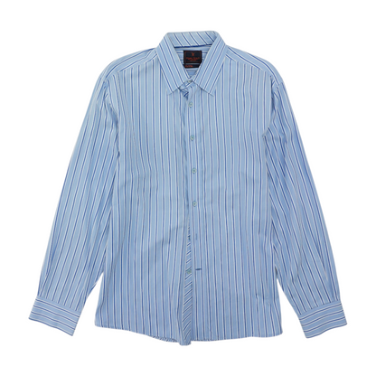 Blue Striped Long Sleeve Button Down