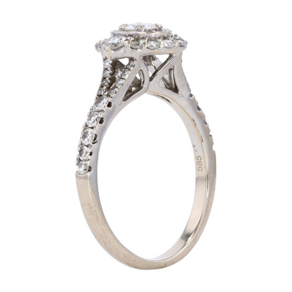 1/2 ctw 14K White Gold Diamond Engagement Ring