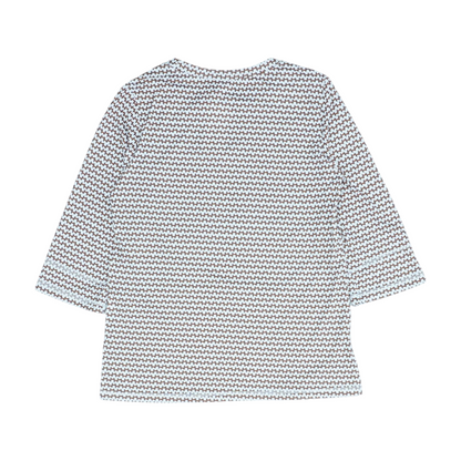 White Graphic Blouse