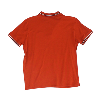 Red Solid Short Sleeve Polo