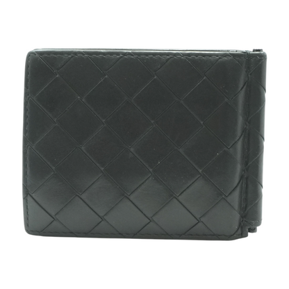 Black Intrecciato Bill Clip Wallet