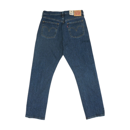 501 Navy Straight Jeans