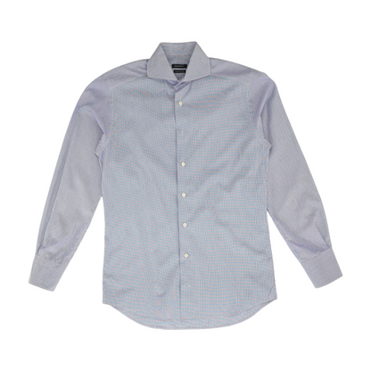Blue Chevron Long Sleeve Button Down