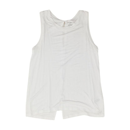 White Solid Sleeveless Blouse