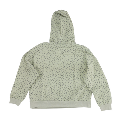 Green Floral Hoodie Pullover