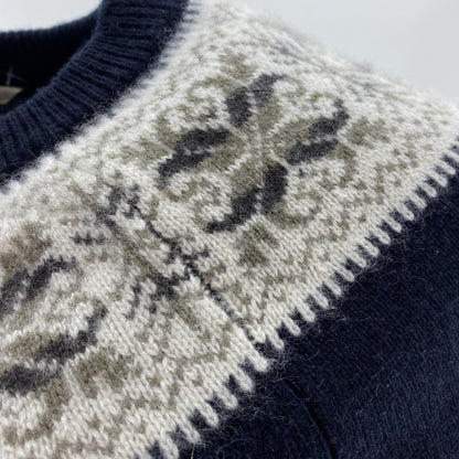 Navy Josefa Fair Isle Cashmere Cardigan