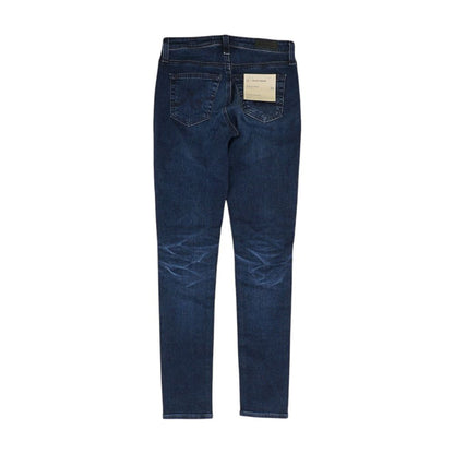 Navy Mid Rise Skinny Leg Jeans