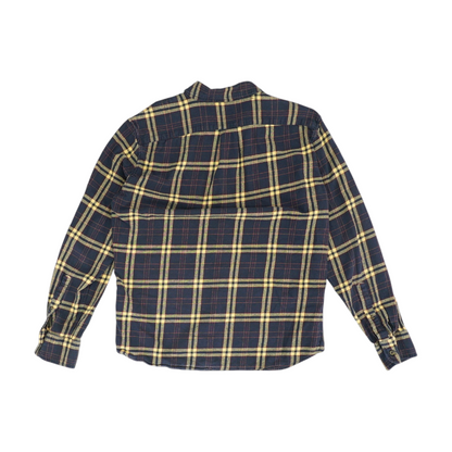 Navy Plaid Flannel Button Down