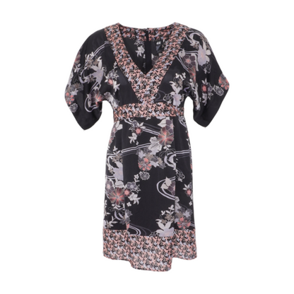 H&M Black Floral Mini Dress – Image 1