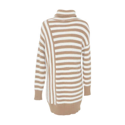 Khaki Striped Mini Dress