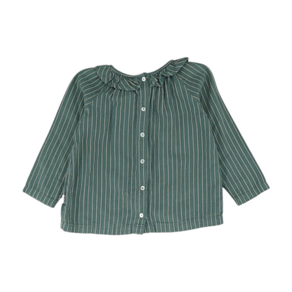 Green Striped Blouse