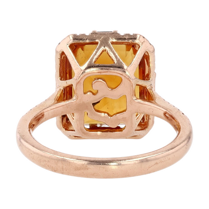 6 1/8 ctw 14K Rose Gold Citrine Fashion Ring