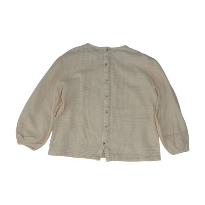Beige Solid Knit Top