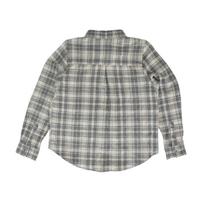 Gray Plaid Flannel Button Down