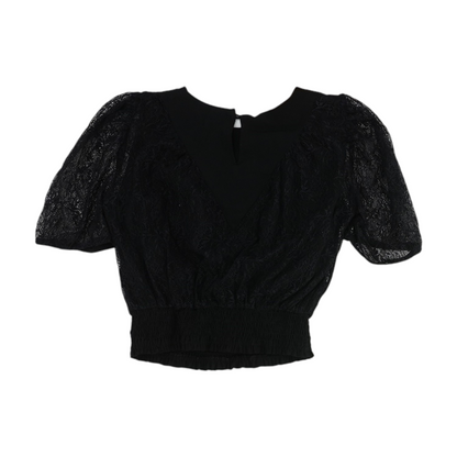 Black Floral Blouse
