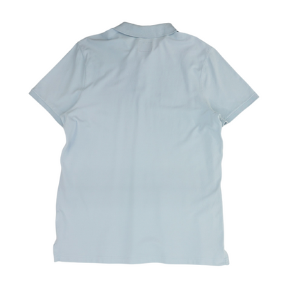 Blue Solid Short Sleeve Polo