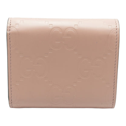 Trifold GG Embossed Compact Wallet
