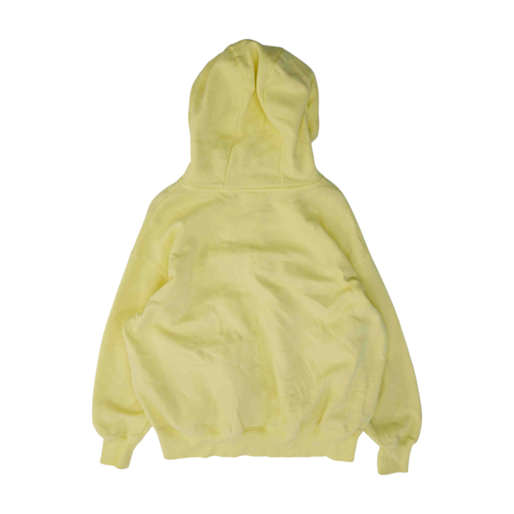 Yellow Solid Hoodie Pullover