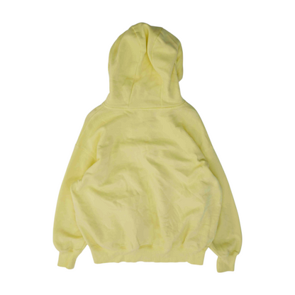 Yellow Solid Hoodie Pullover