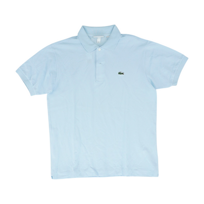 Blue Solid Short Sleeve Polo