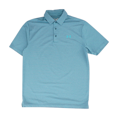 Blue Striped Short Sleeve Polo