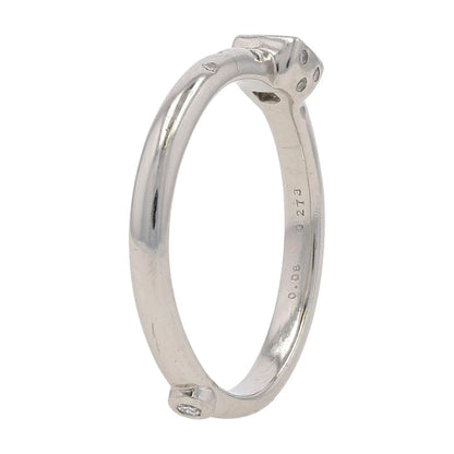 .33 Ct Platinum Princess Cut Diamond And Accented Shank Promise Ring