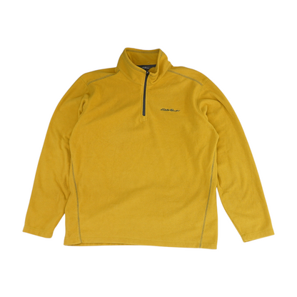 Yellow Solid 1/4 Zip Pullover