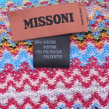 Missoni Multicolored Zig-Zag Viscose Fringed Scarf – Image 3