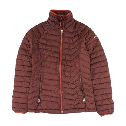 Burgundy Solid Puffer Jacket