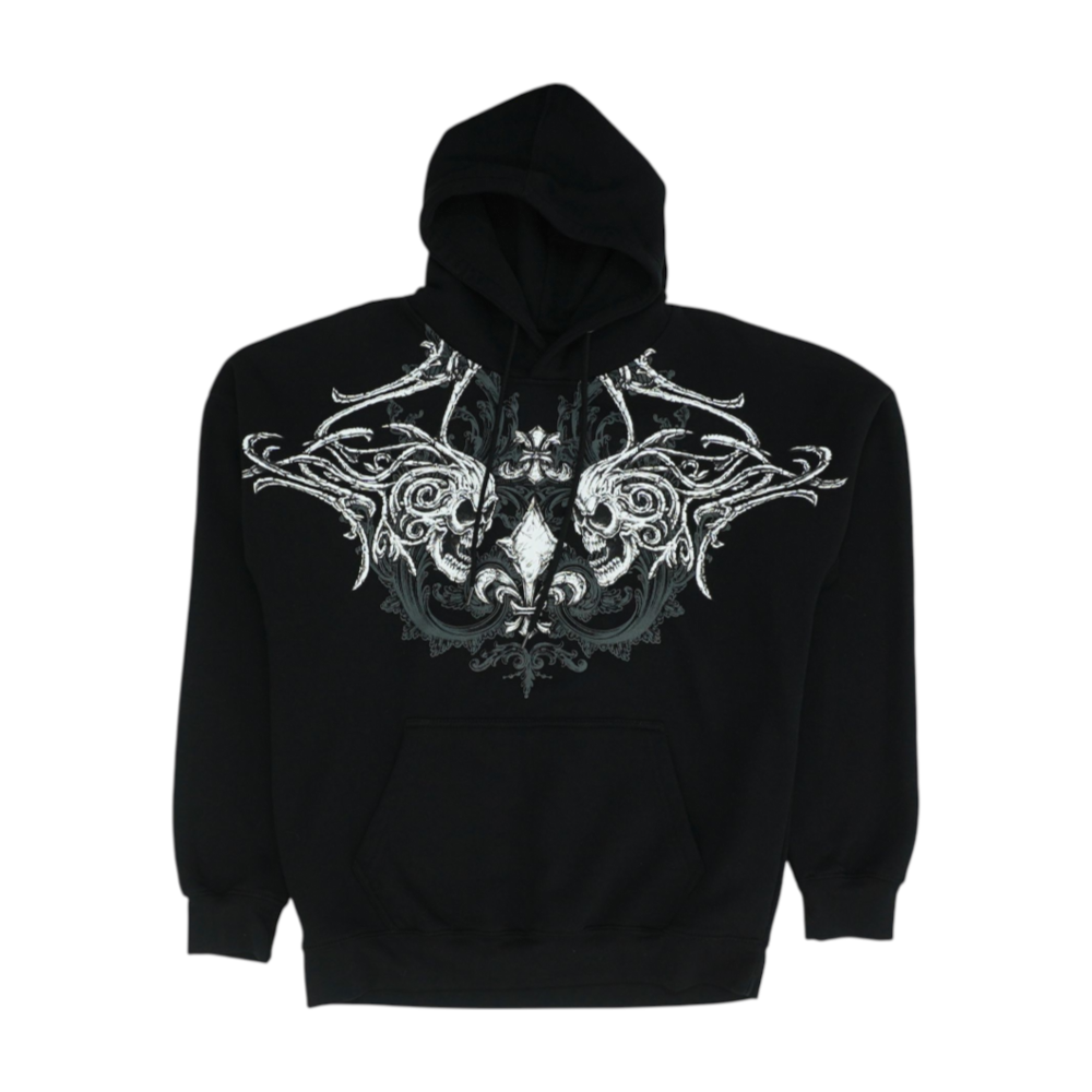 Black Solid Hoodie Pullover