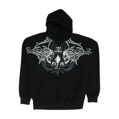 Black Solid Hoodie Pullover