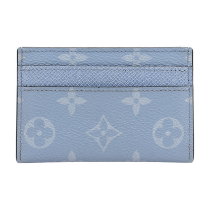 Double Card Holder in Sky Blue Monogram Canvas