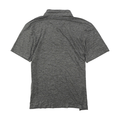 Gray Solid Short Sleeve Polo