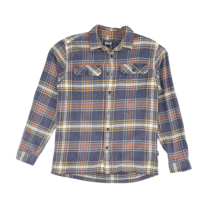 Navy Plaid Flannel Button Down
