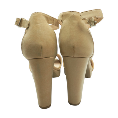 Nude Block Heels