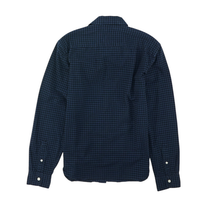 Navy Check Long Sleeve Button Down