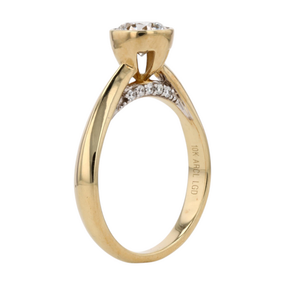 1 ctw 10K Yellow Gold Lab Grown Diamond Engagement Ring