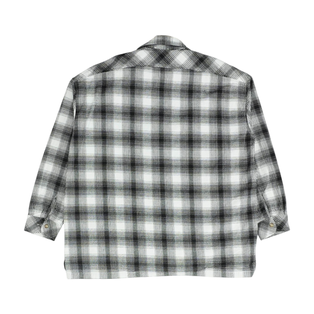 Black Plaid Flannel Button Down