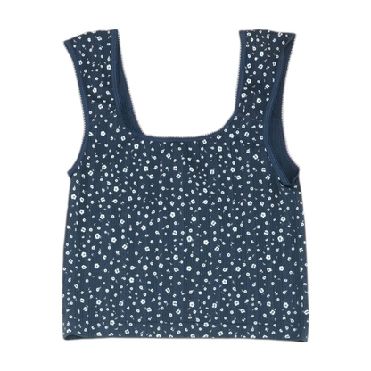 Navy Floral Blouse