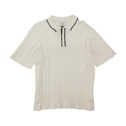 White Solid Short Sleeve Polo